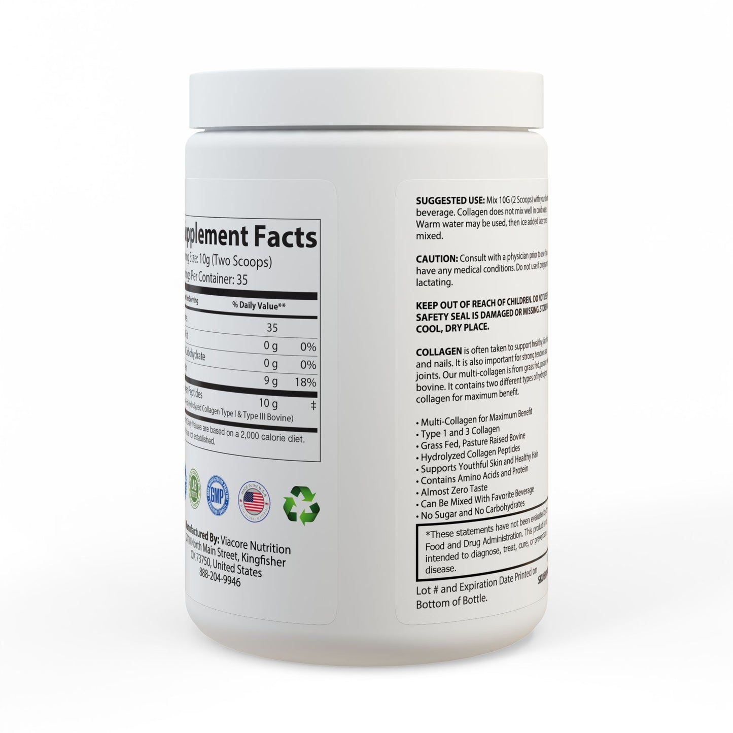 NEENJA FUEL Collagen Peptides Type I & III Supplement (350g, 12.3oz)
