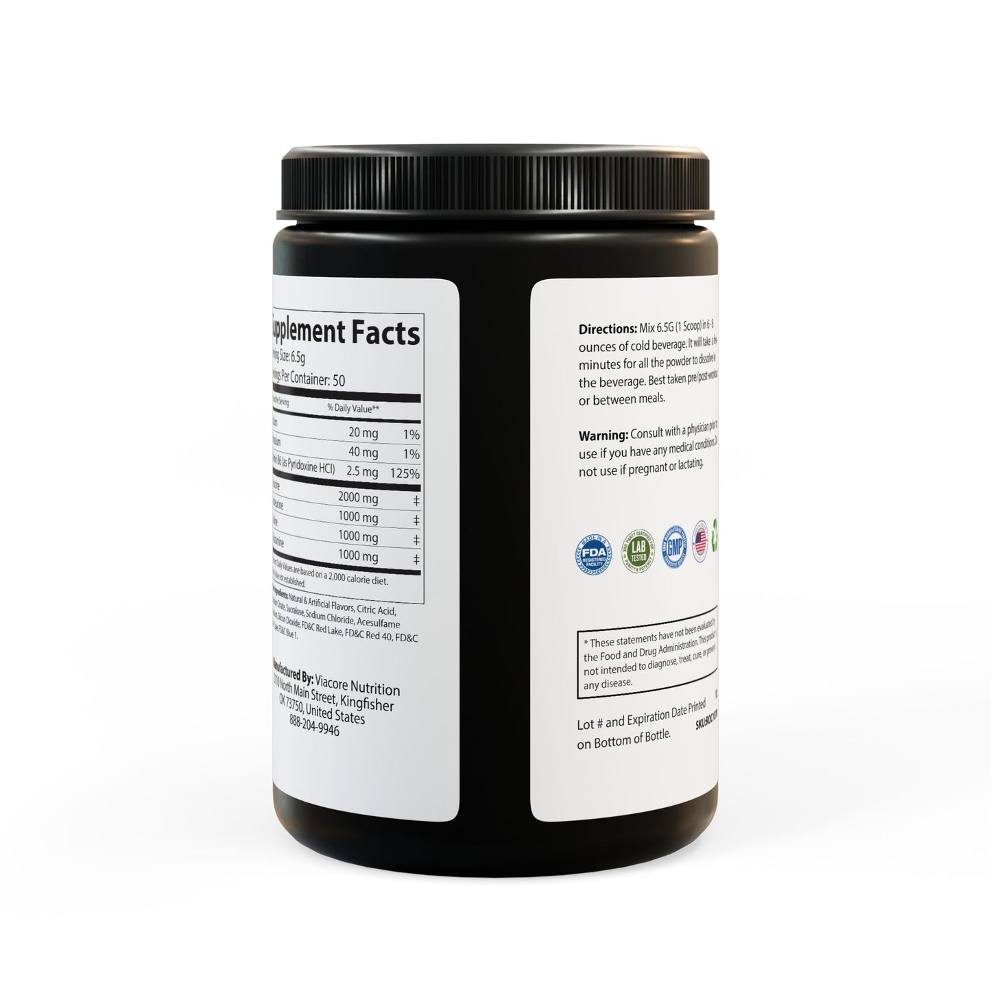 NEENJA FUEL BCAA Supplement, Grape (325g, 11.46oz, 50 servings)