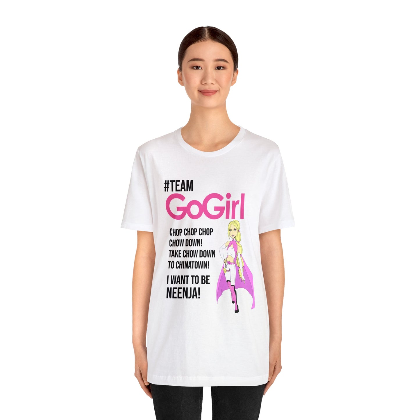 Team GoGirl Unisex Jersey Short Sleeve Tee (Perfect for movie viewing parties)
