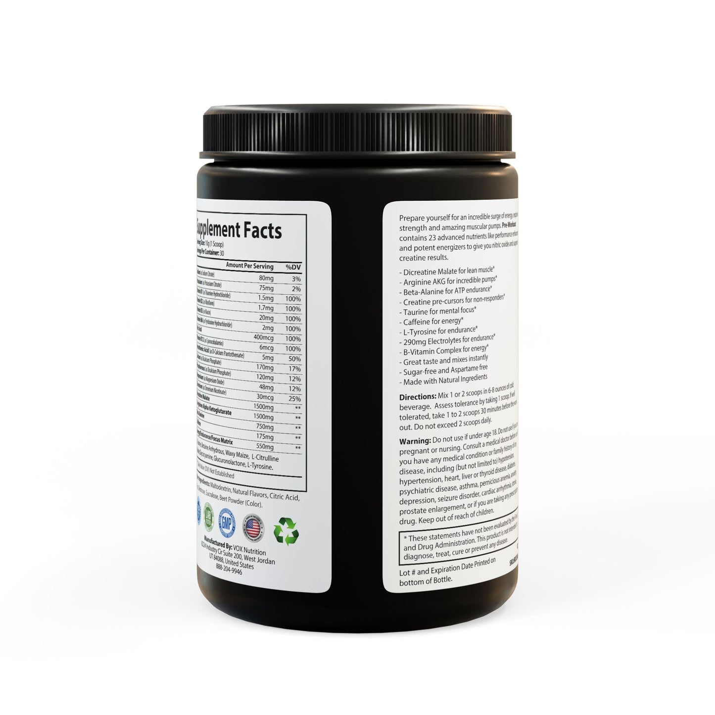 NEENJA FUEL Pre-Workout Supplement, Watermelon (300g, 10.58oz)