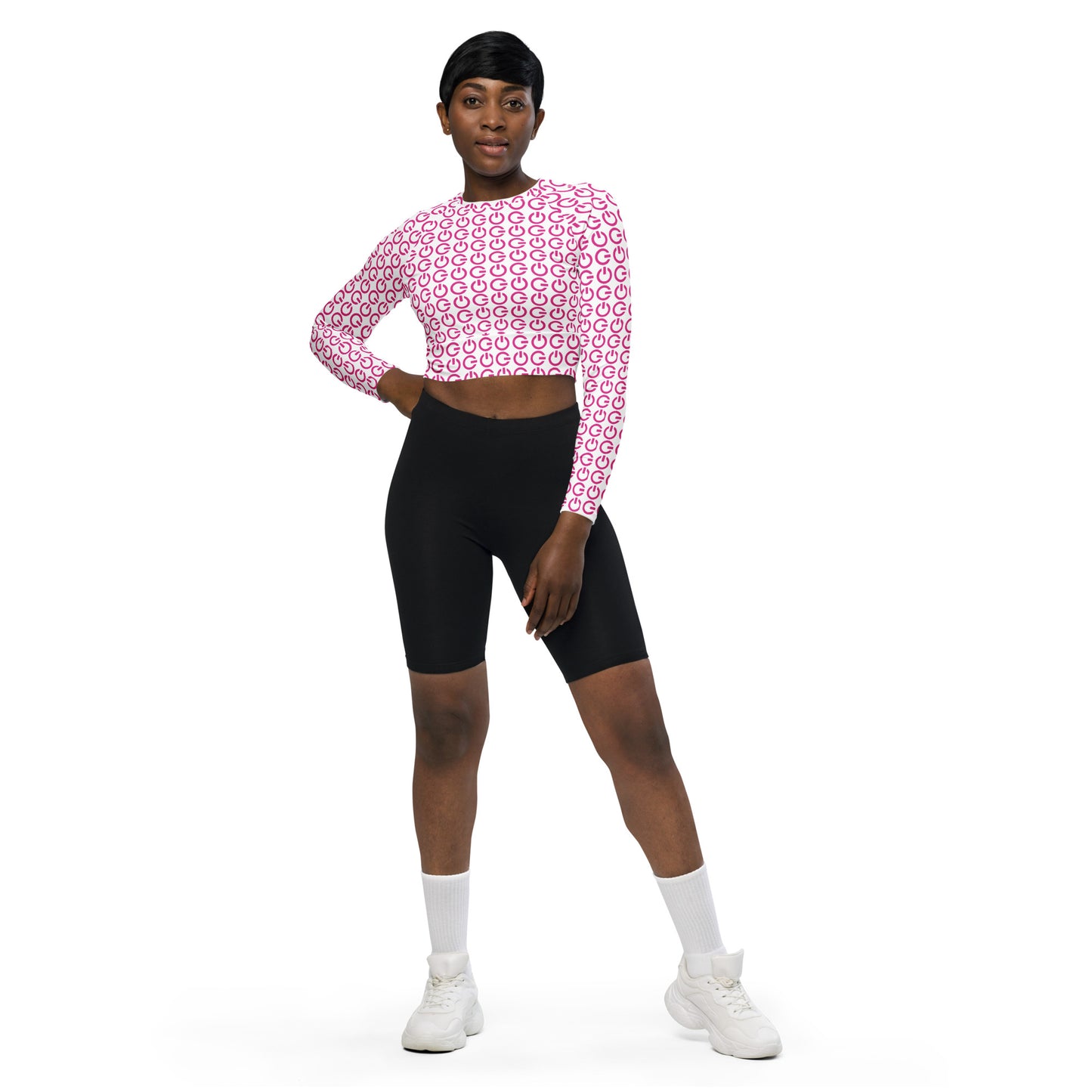 GoGirl Logo Recycled long-sleeve crop top