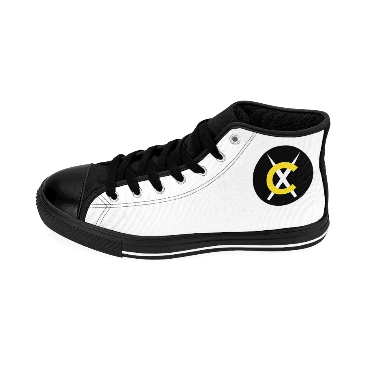 Chow Men's White and Black Classic Sneakers