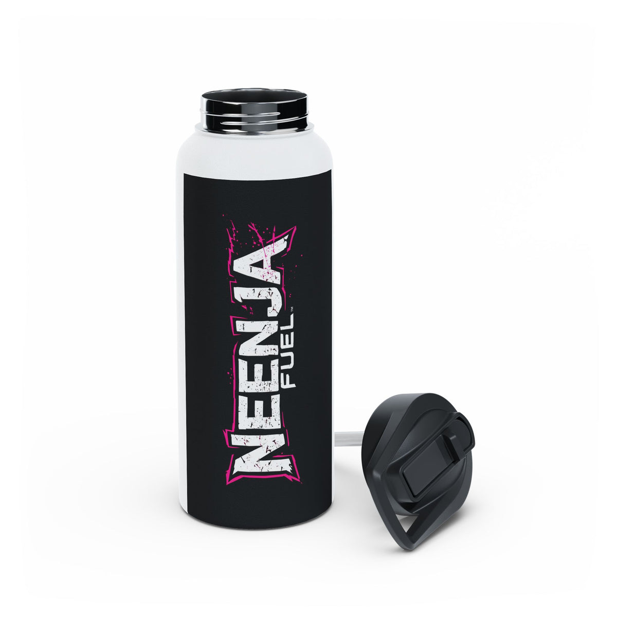 Ninja Fuel Stainless Steel Water Bottle – Bold Vertical Logo, Insulated Sports Bottle