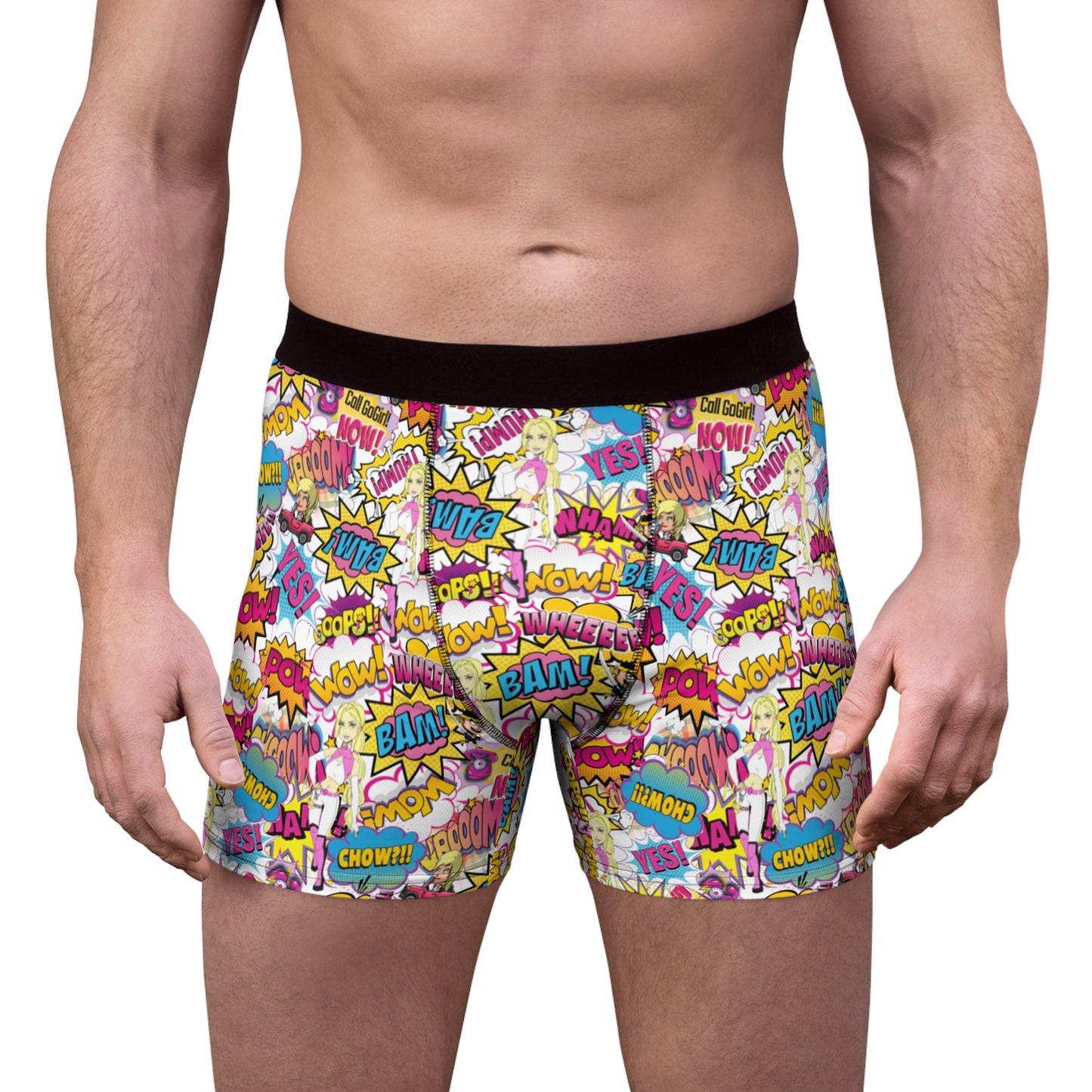 GoGirl Neenja Comic Men's Boxer Briefs (AOP)