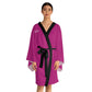 GoGirl MMA Fighter Long Sleeve Kimono Robe in Pink (AOP)