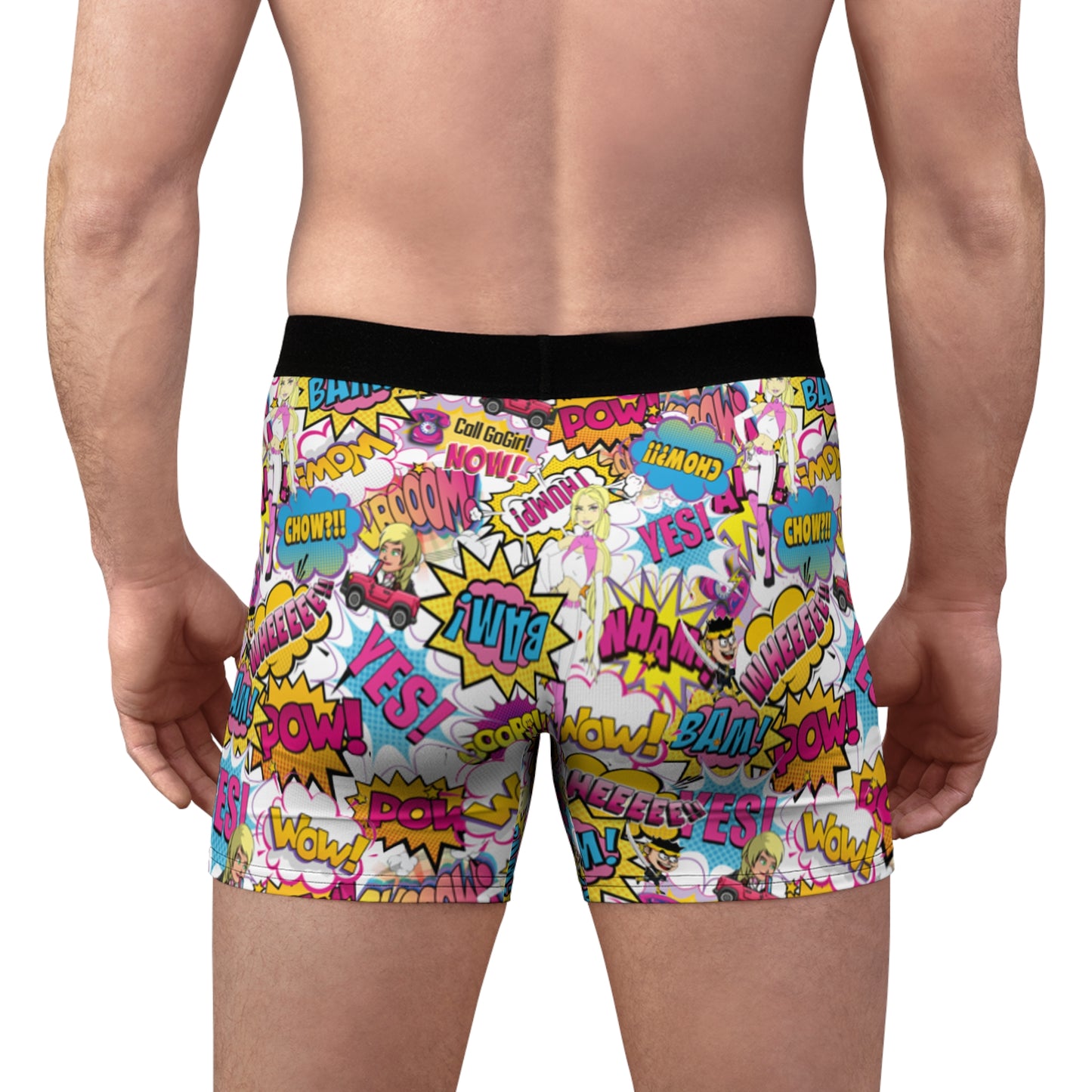 GoGirl Neenja Comic Men's Boxer Briefs (AOP)