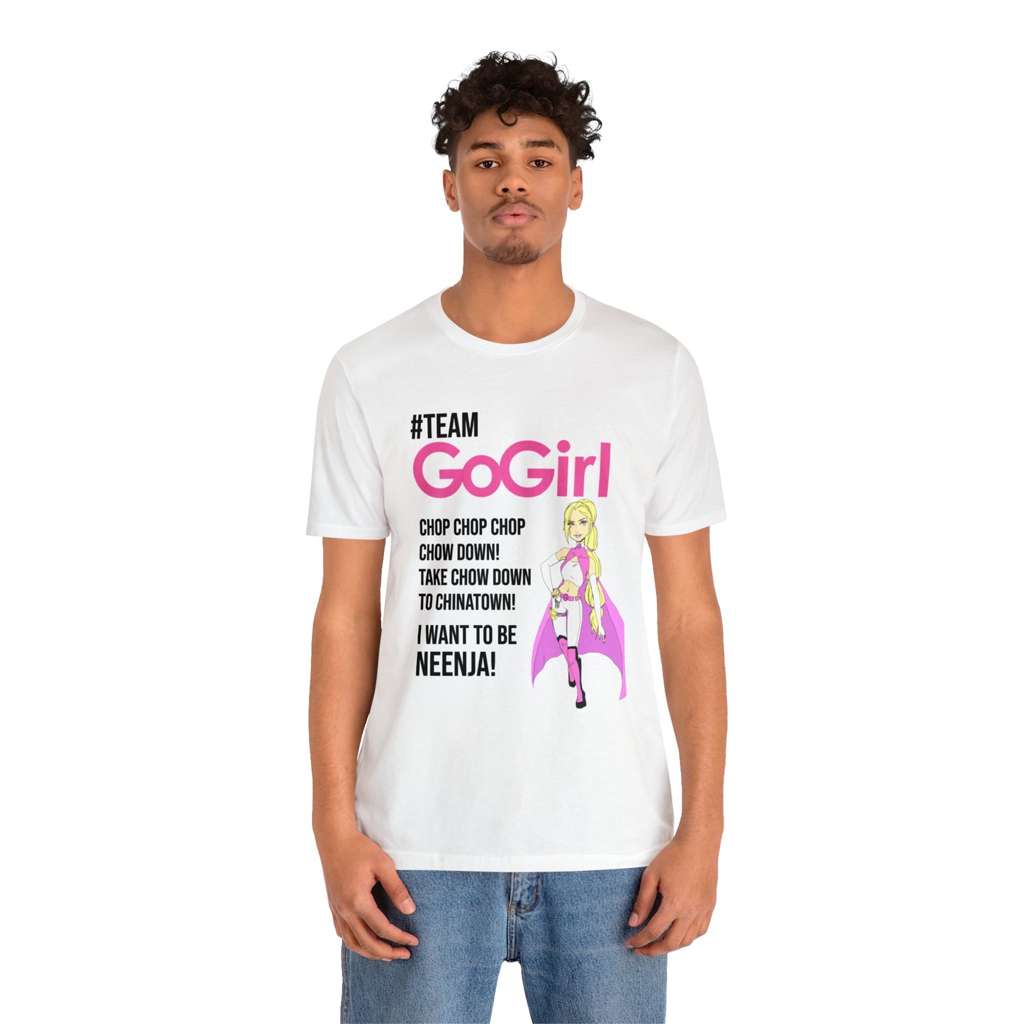 Team GoGirl Unisex Jersey Short Sleeve Tee (Perfect for movie viewing parties)