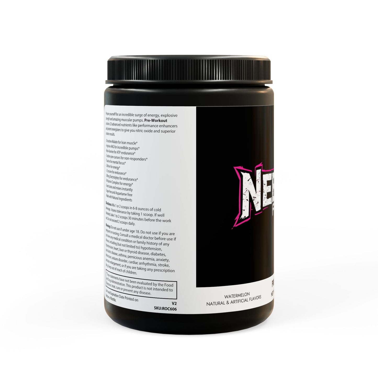NEENJA FUEL Pre-Workout Supplement, Watermelon (300g, 10.58oz)