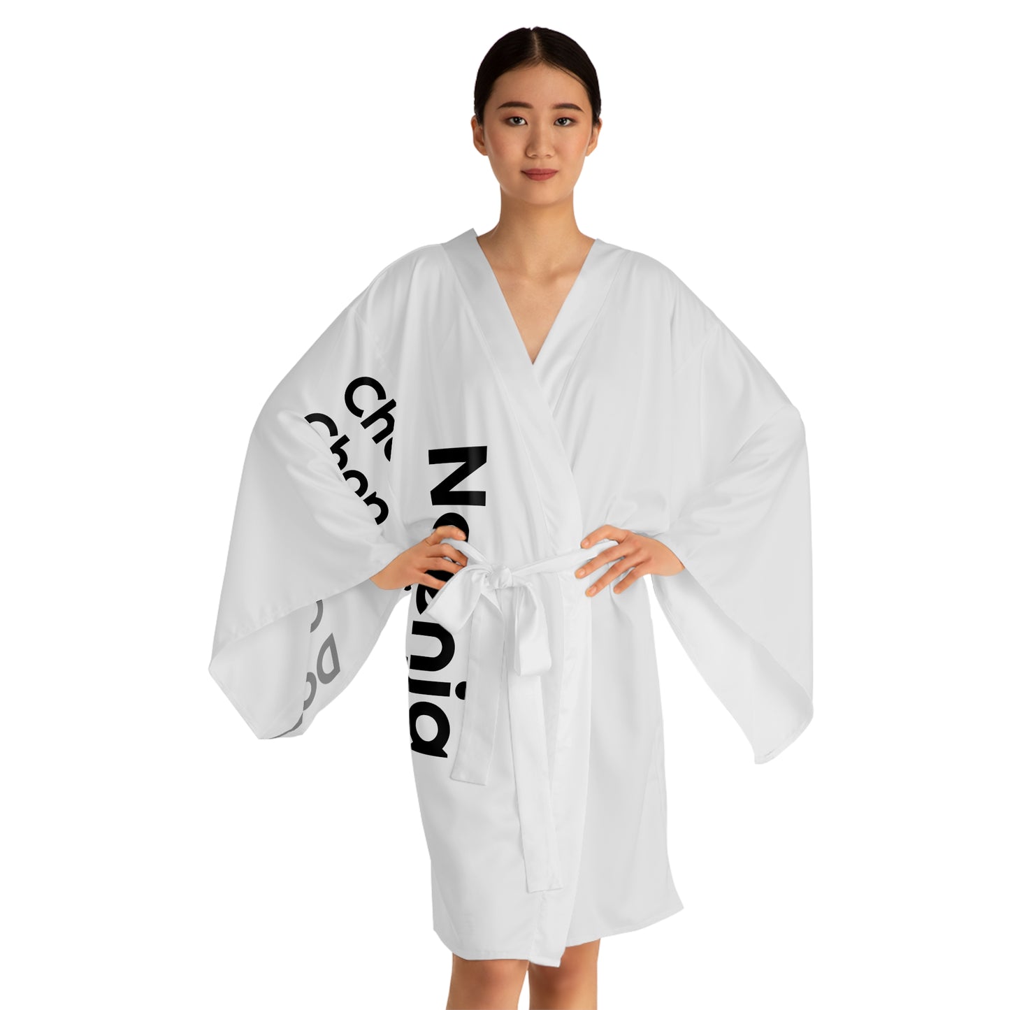 I Want To Be Neenja Long Sleeve Kimono Robe (AOP)