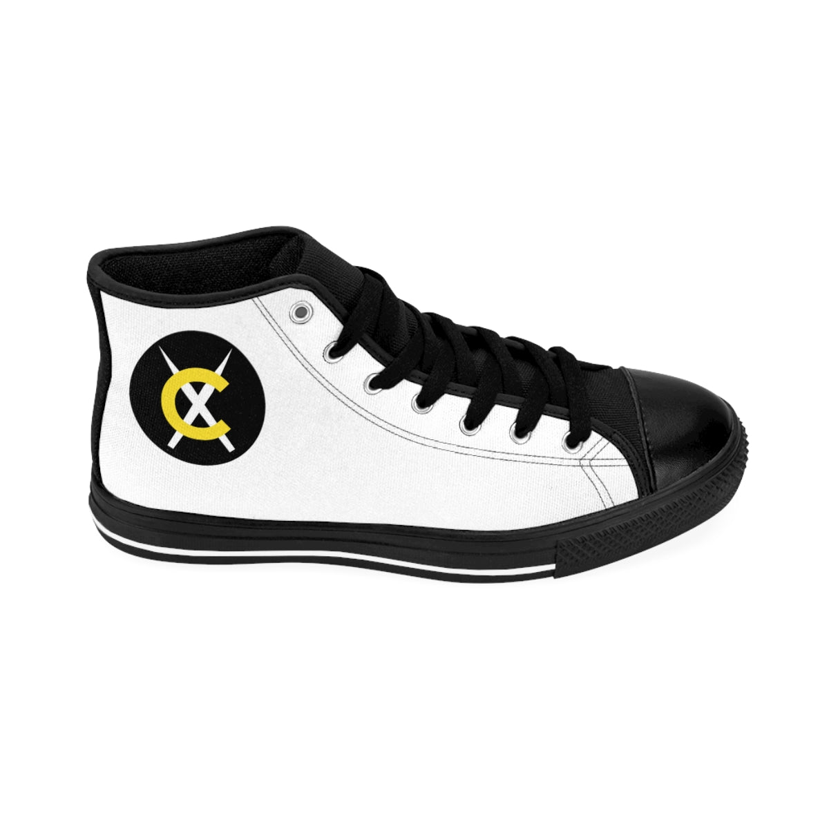 Chow Men's White and Black Classic Sneakers