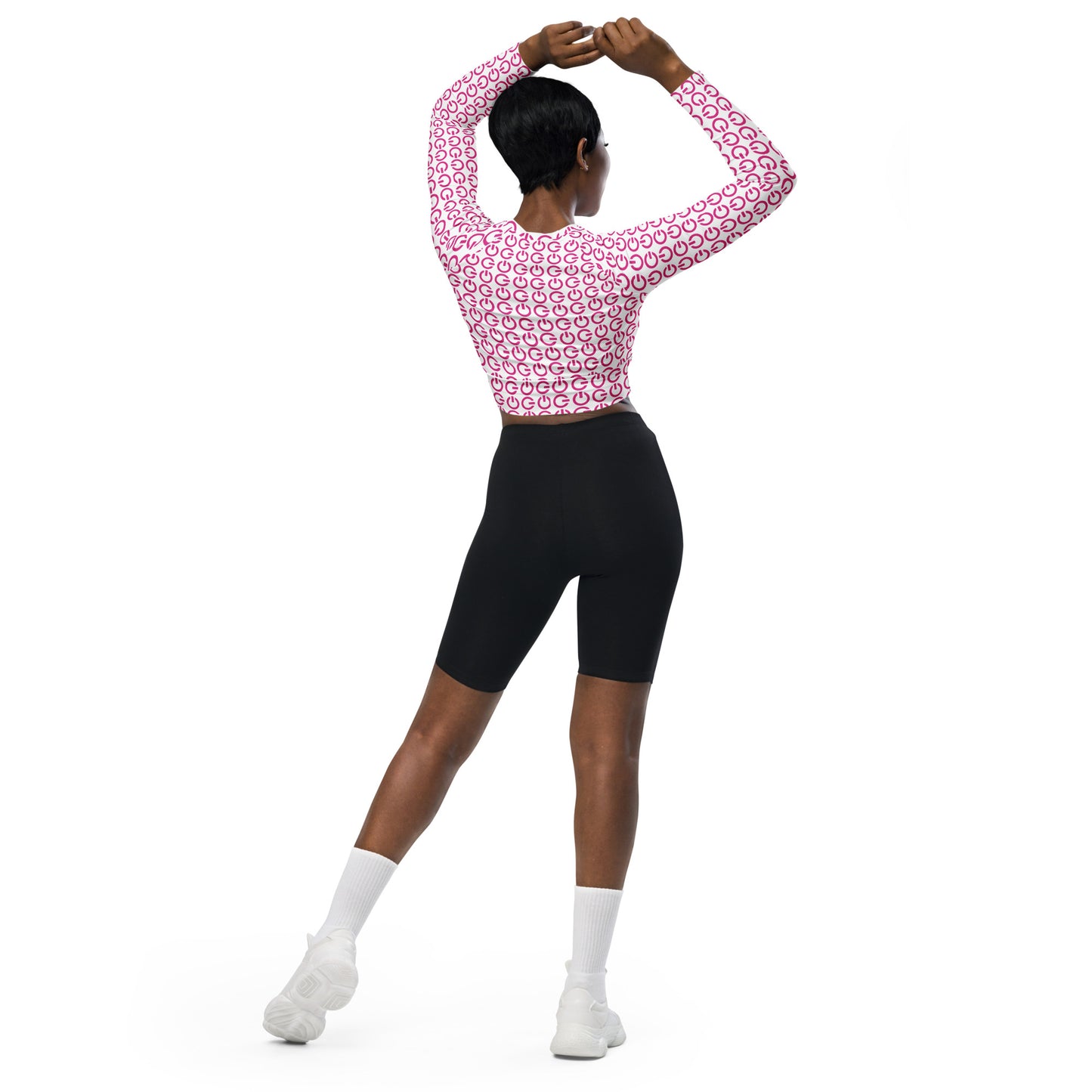 GoGirl Logo Recycled long-sleeve crop top